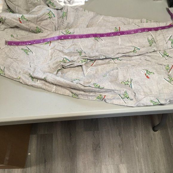 Boy’s Cat & Jack Gray Skiing Dinosaur Long Sleeve Button Down Shirt XXLH (18) - Picture 6 of 8